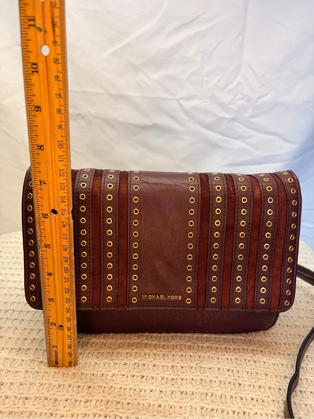 Michael Kors Burgundy Leather Crossbody